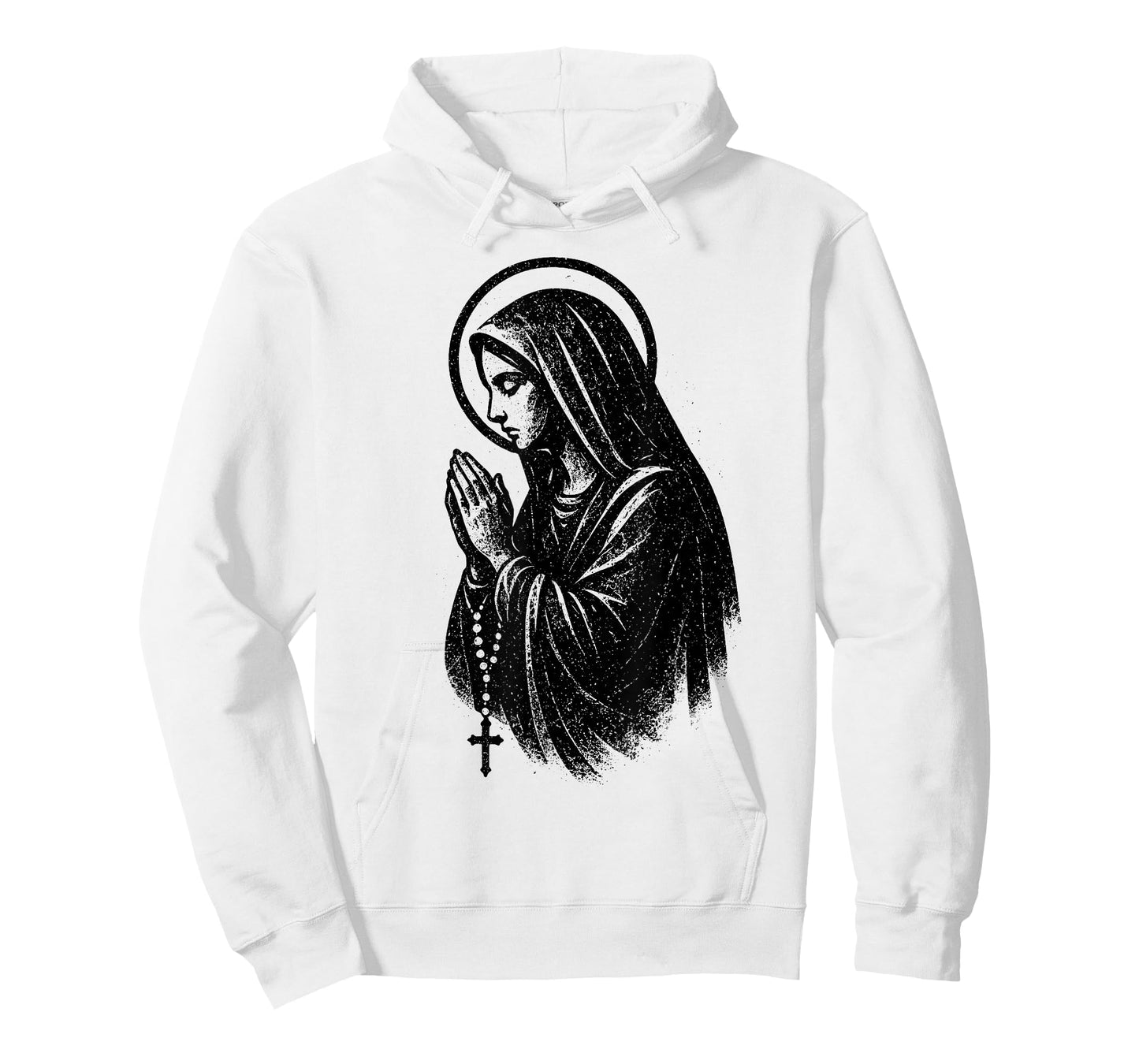 Praying Virgin Mary - Vintage Graphic Christian Faith T-Shirt