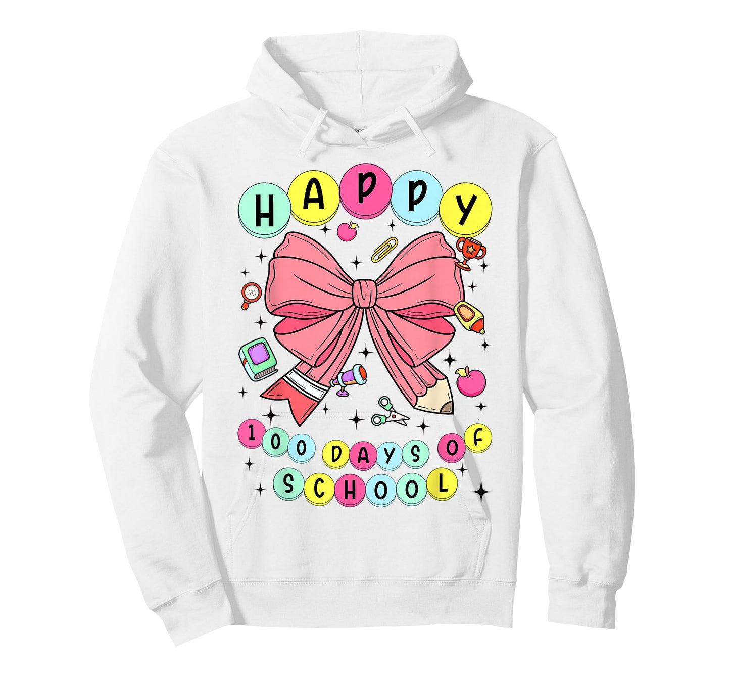 Coquette Bow 100th Day of School 100 Days Pencil Bow Girly T-Shirt