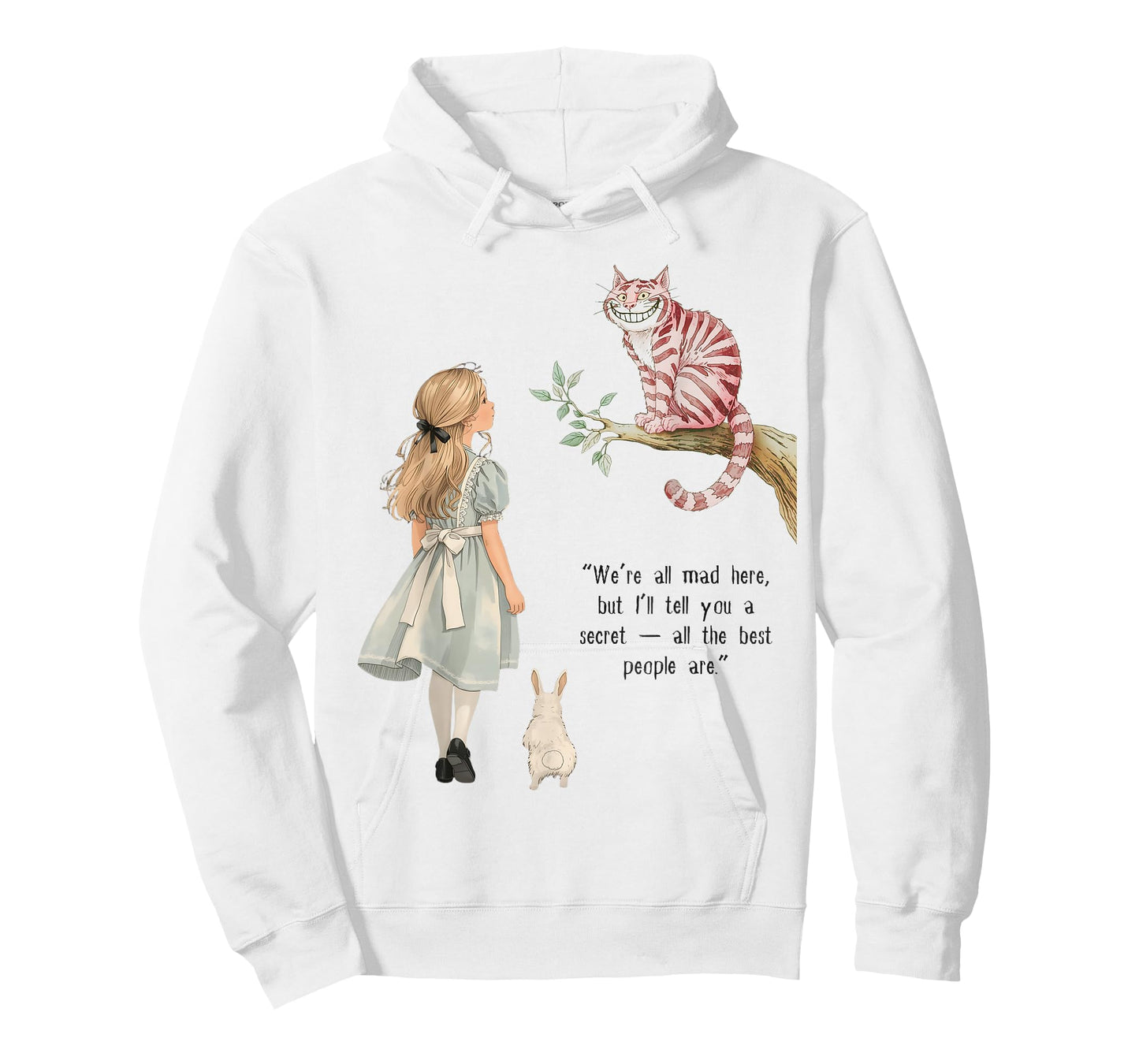 Alice Adventures Wonderland Retro Childrens Vintage Book Day T-Shirt