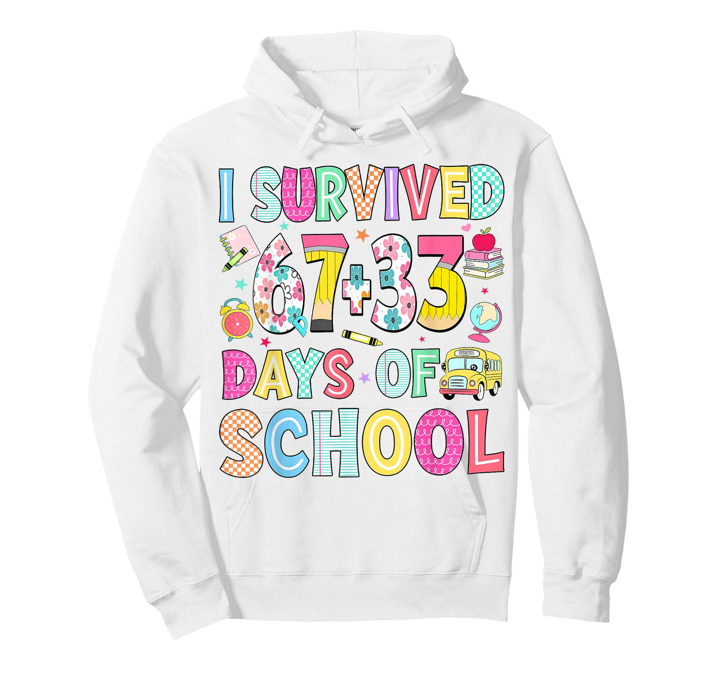 I Survived 67+33 Days of School Teacher 100 Days Kids T-Shirt