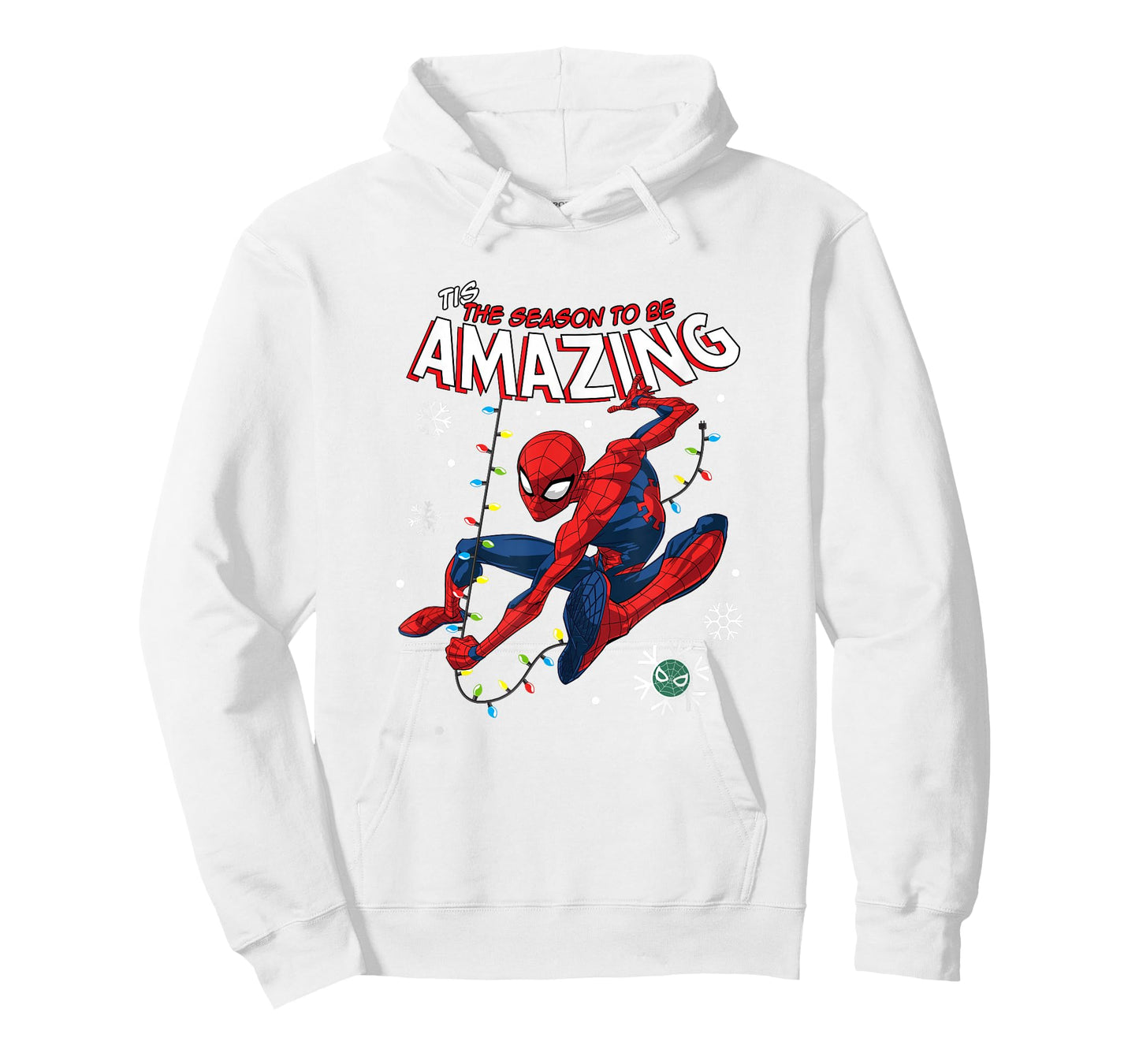 Marvel Comics Spider-Man Christmas Lights Web Crawler T-Shirt