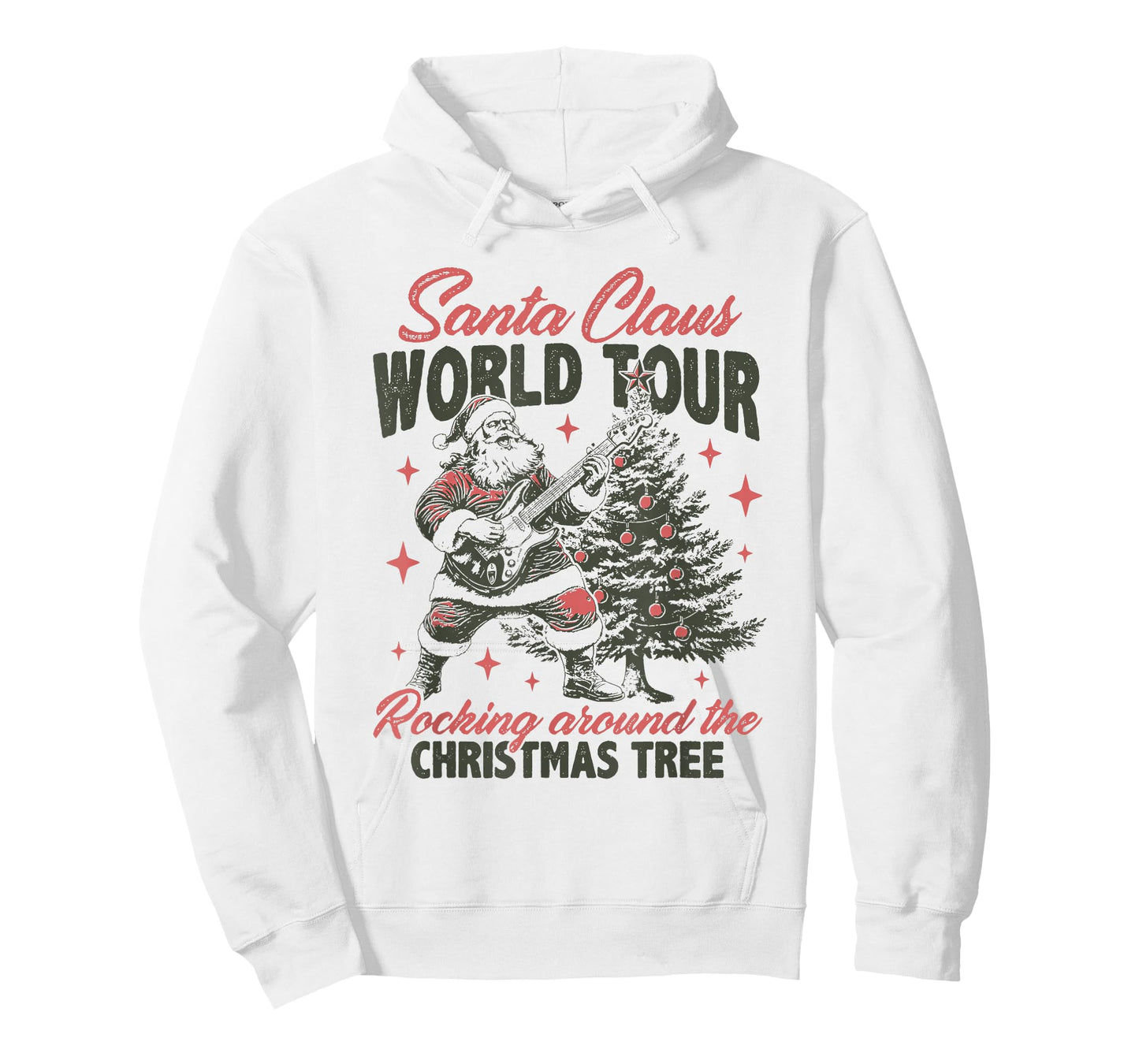 Santa Claus World Tour Rocking Around The Christmas Tree T-Shirt