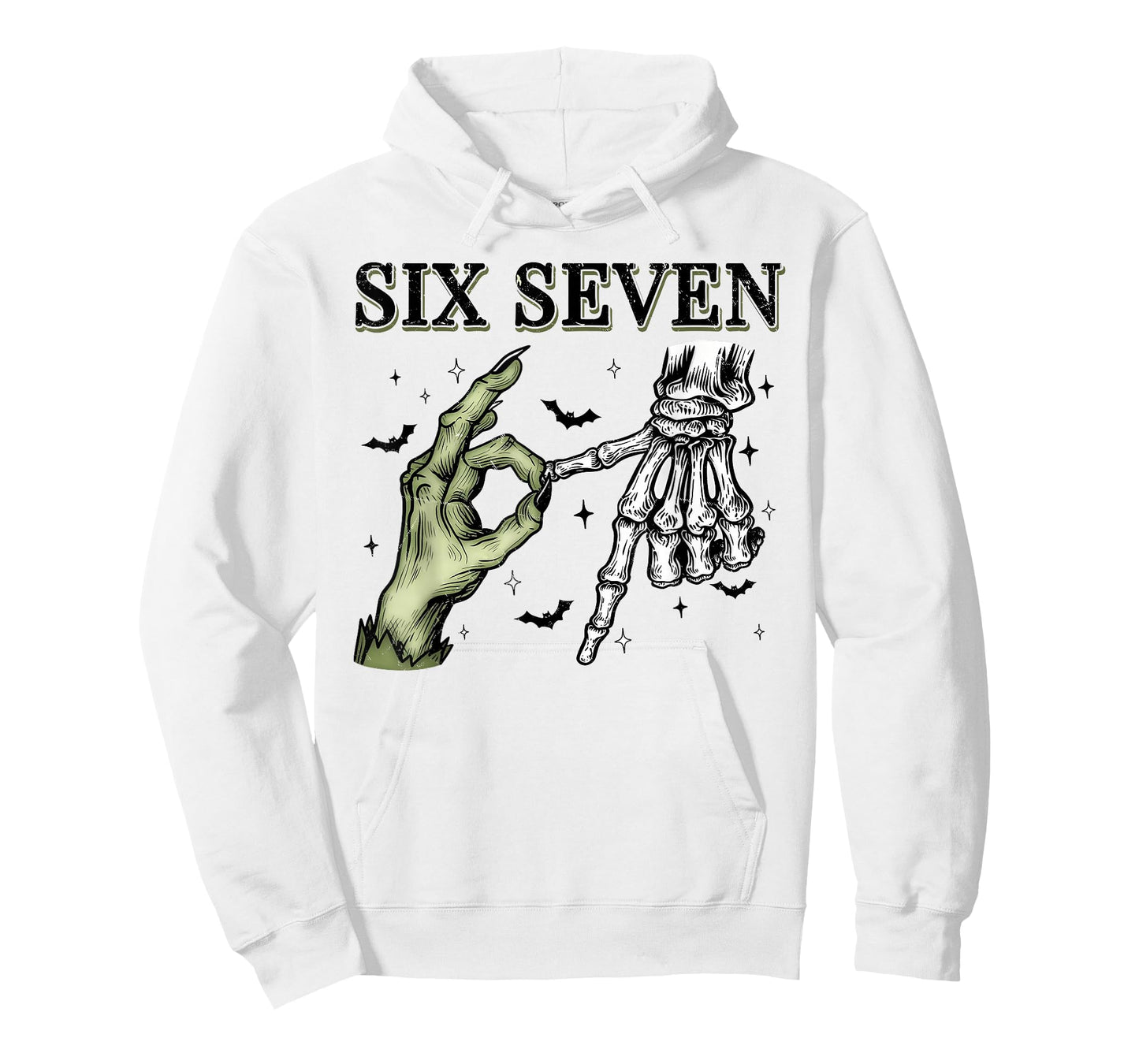 Funny Six Seven 6 7 Meme 67 Skeleton Hand Halloween Costume T-Shirt