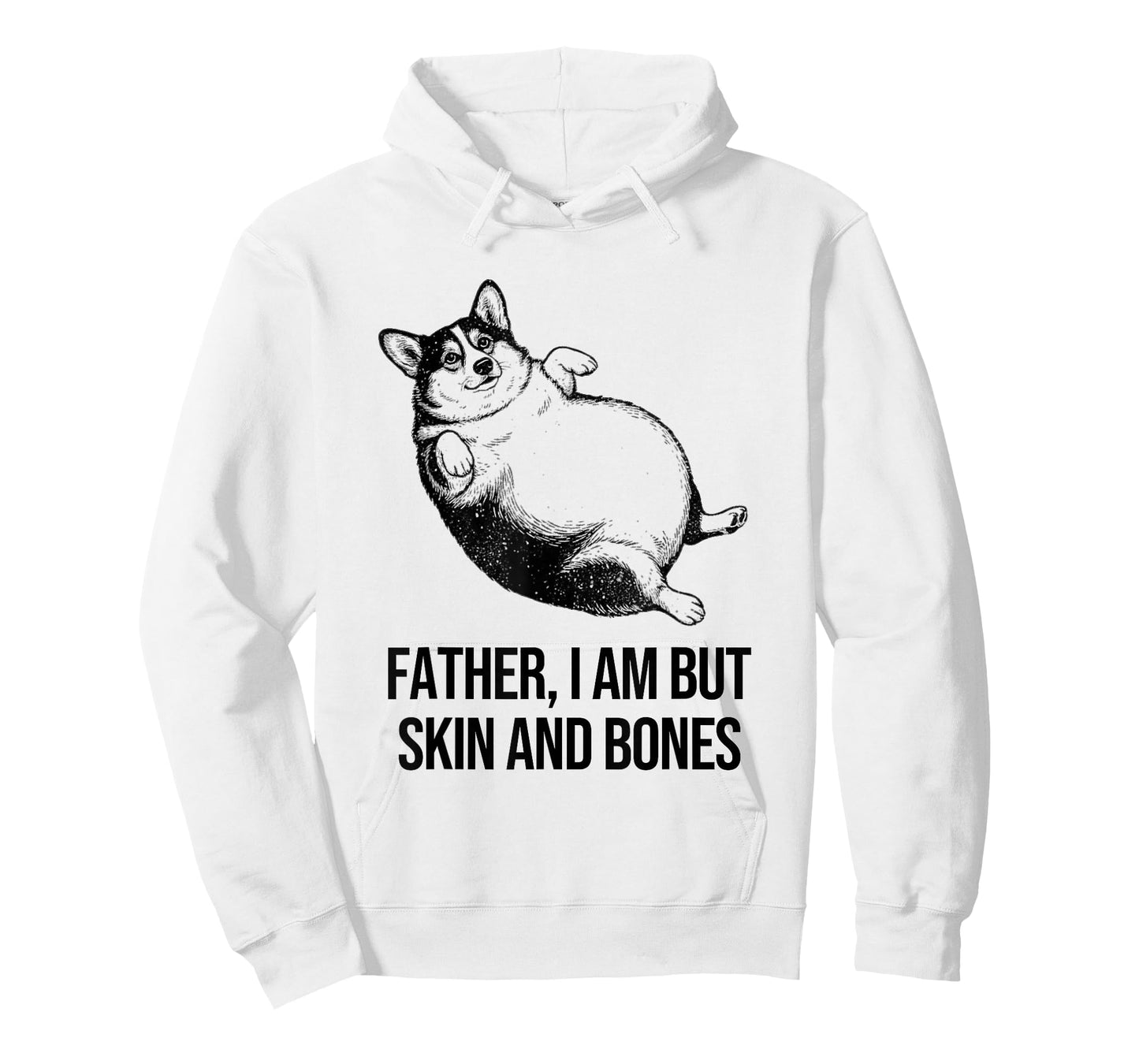 Corgi Father I Am But Skin and Bones Funny Dog Graphic T-Shirt