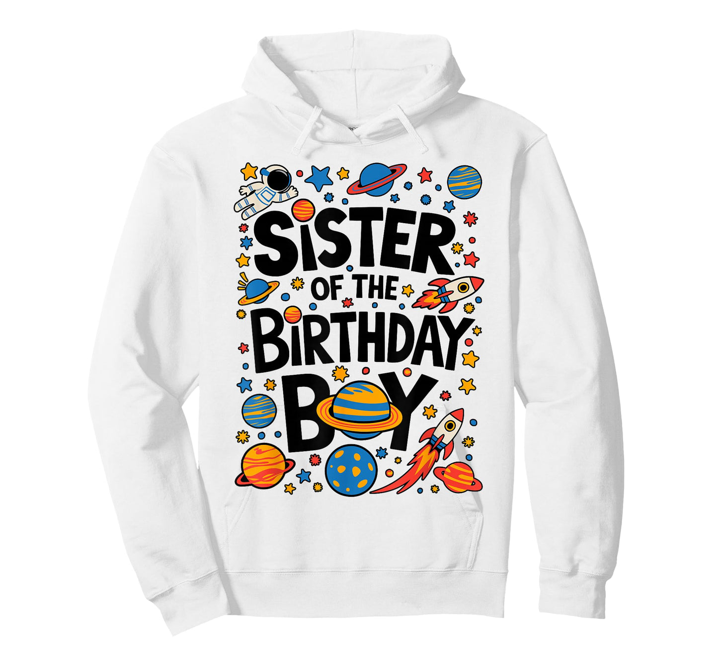 Astronaut Sister of The Birthday Boy Planets Space Galaxy T-Shirt