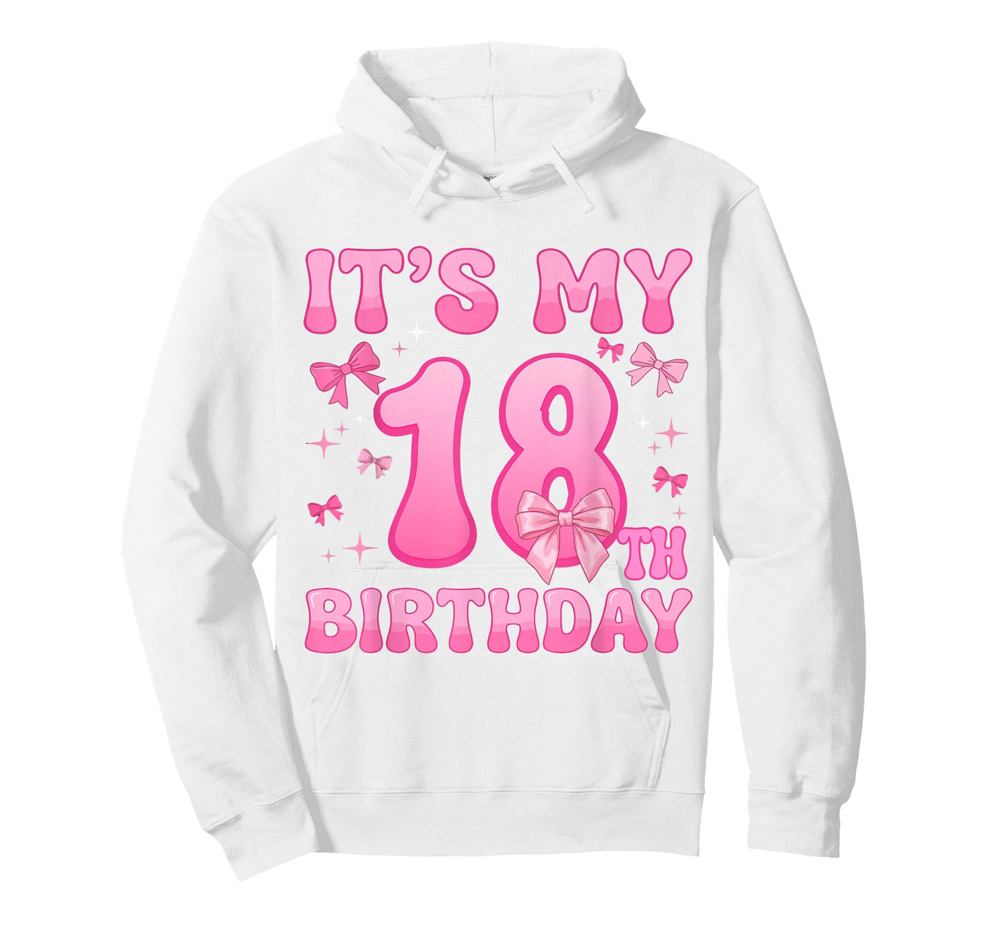 18th Birthday Shirt Girls Coquette Bow 18 Year Old Birthday T-Shirt