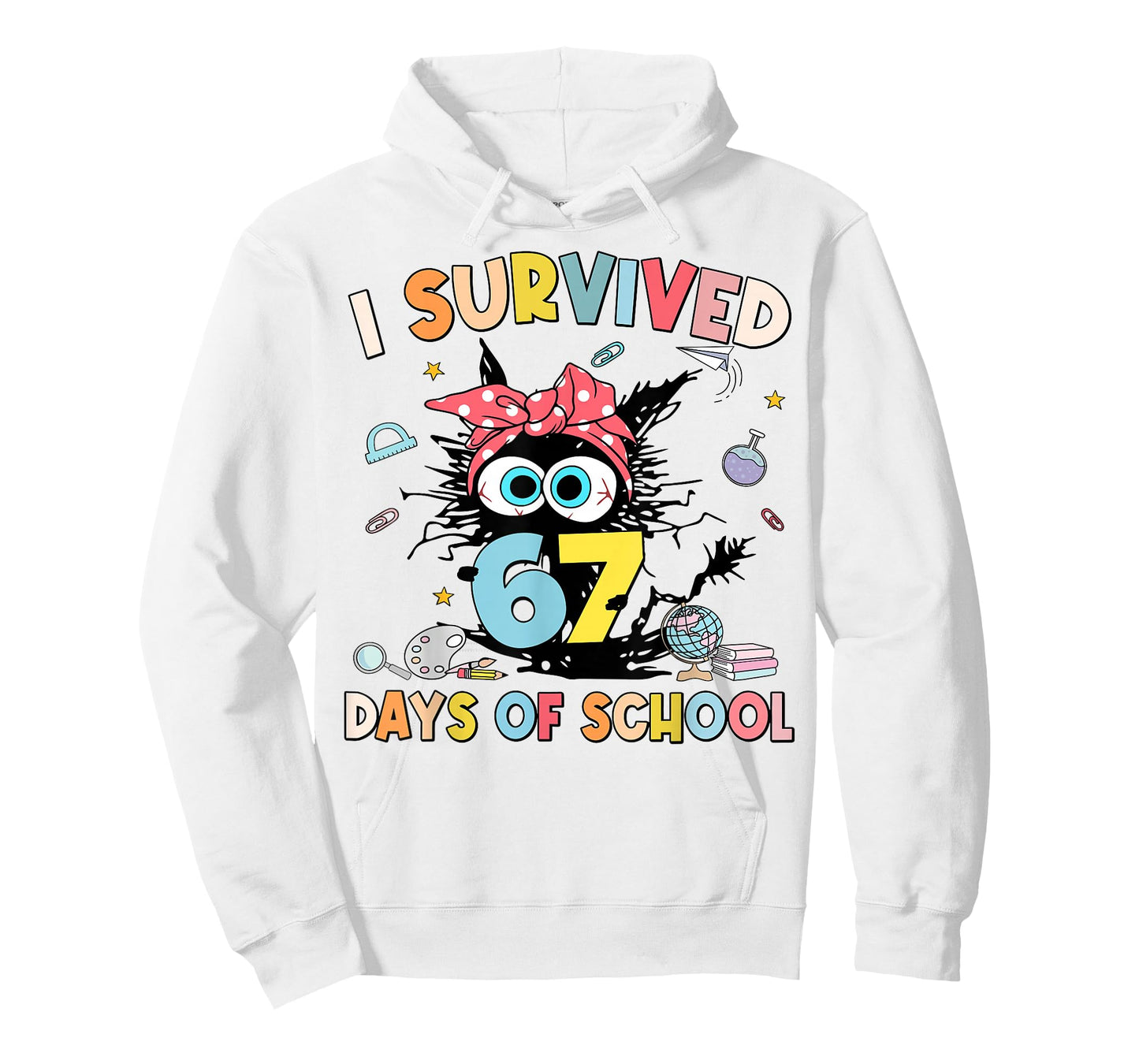 I Survived 67 Days of School Funny Meme Teacher Student Kids T-Shirt