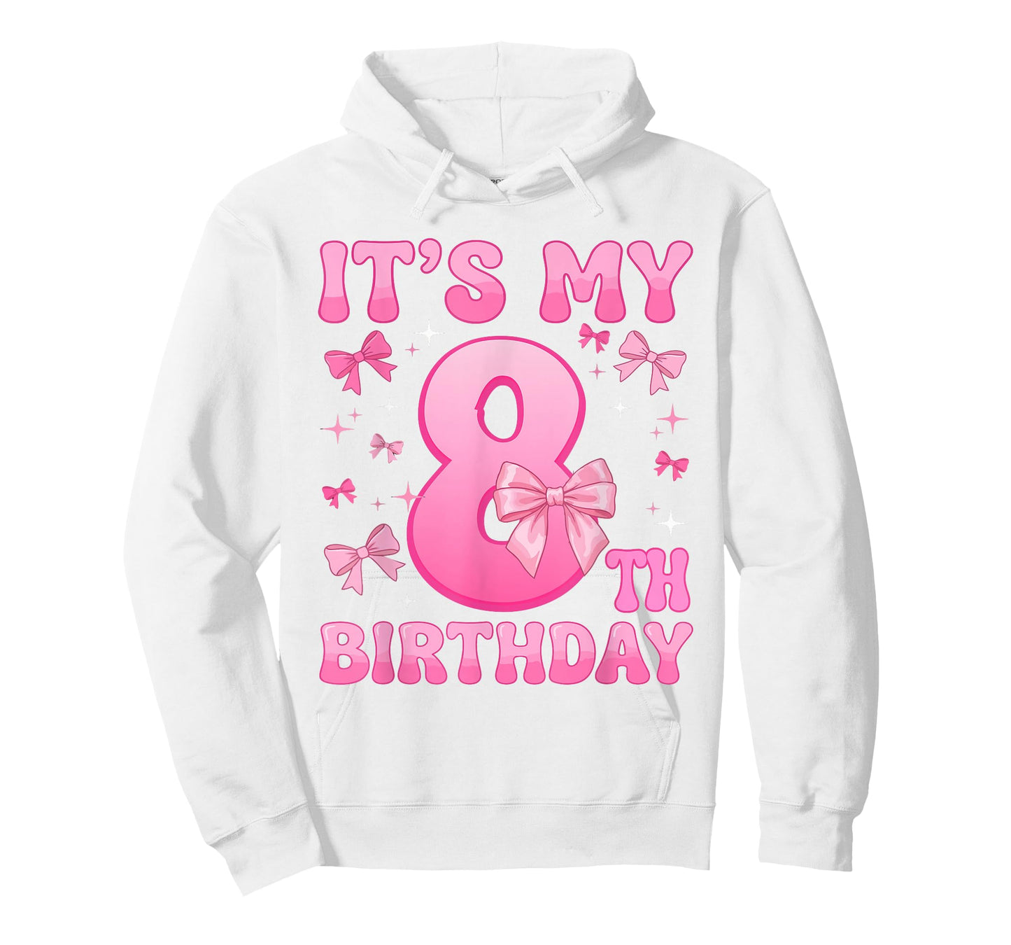 8th Birthday Shirts for Girls Coquette Bow Eight 8 Year Old T-Shirt