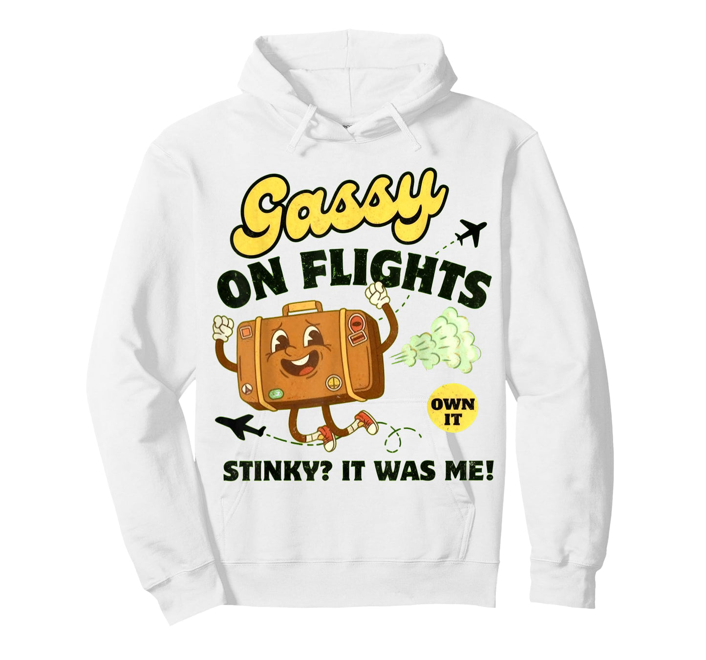 Gassy on Flights Embarrassing Fart Flight Inappropriate Exch T-Shirt