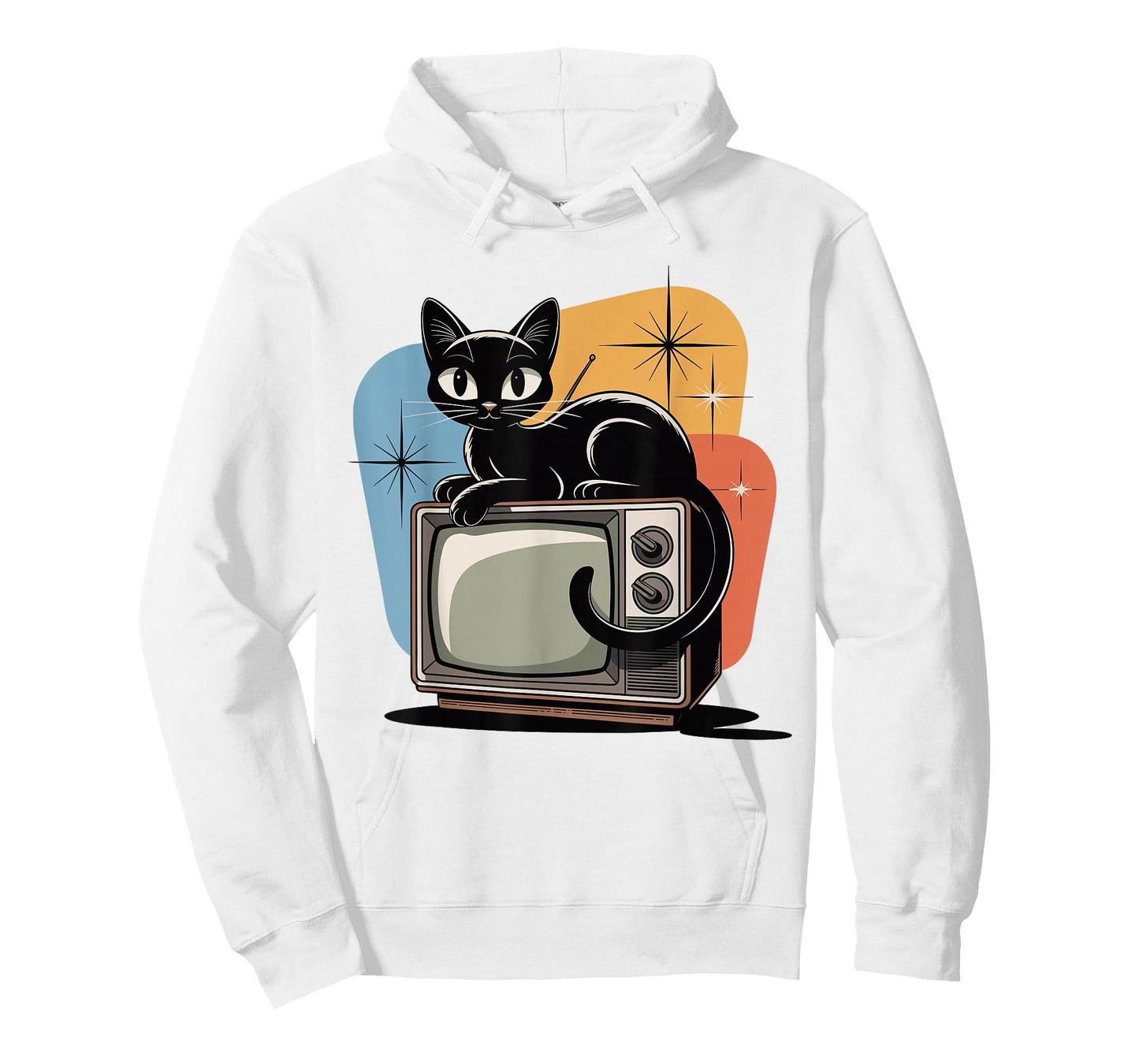 Atomic Age, Retro Cat, Vintage & Modern Mid-Century TV T-Shirt