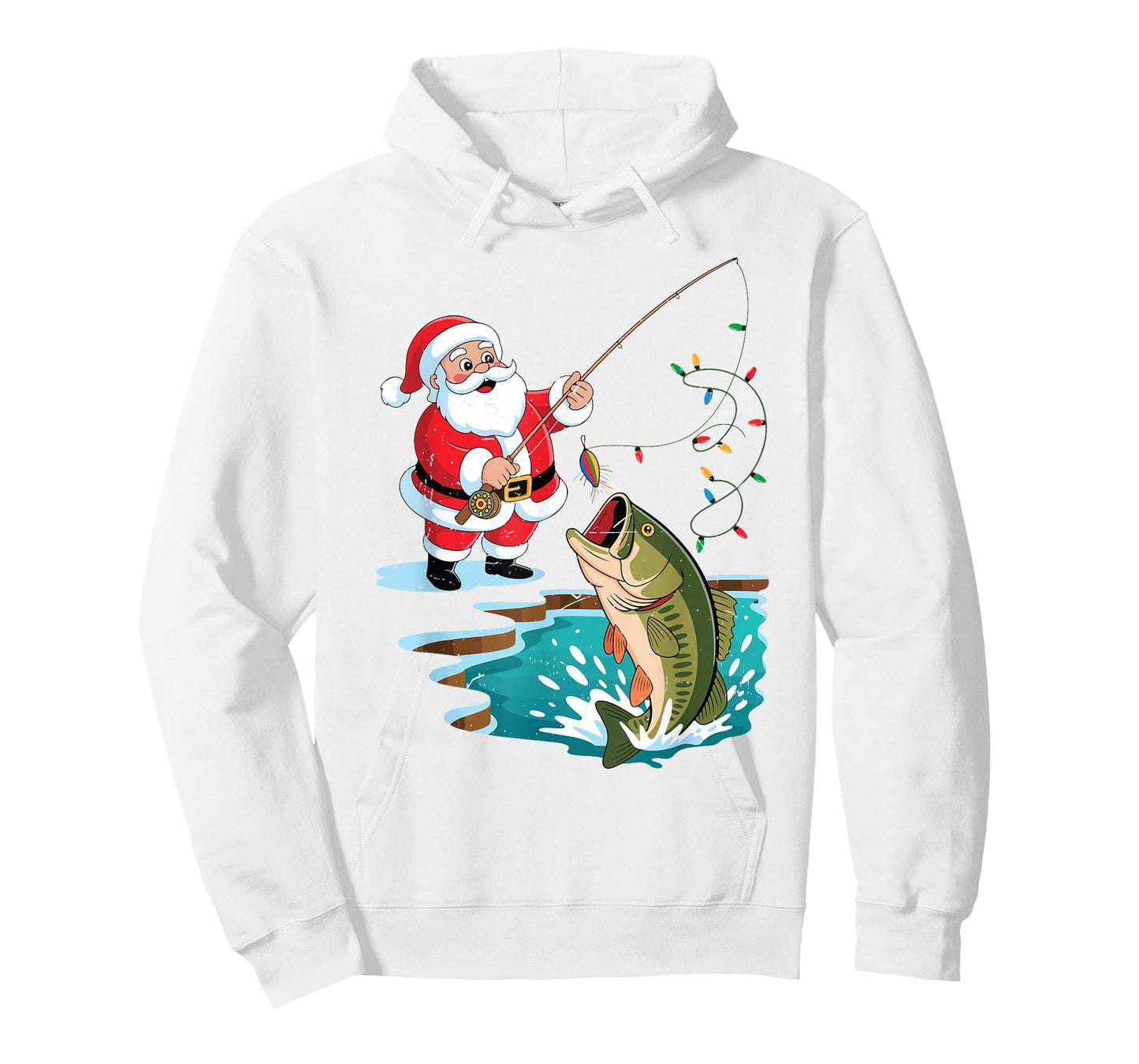 Santa Fishing Lure Bass Fish Christmas Pajamas Boy Toddler T-Shirt