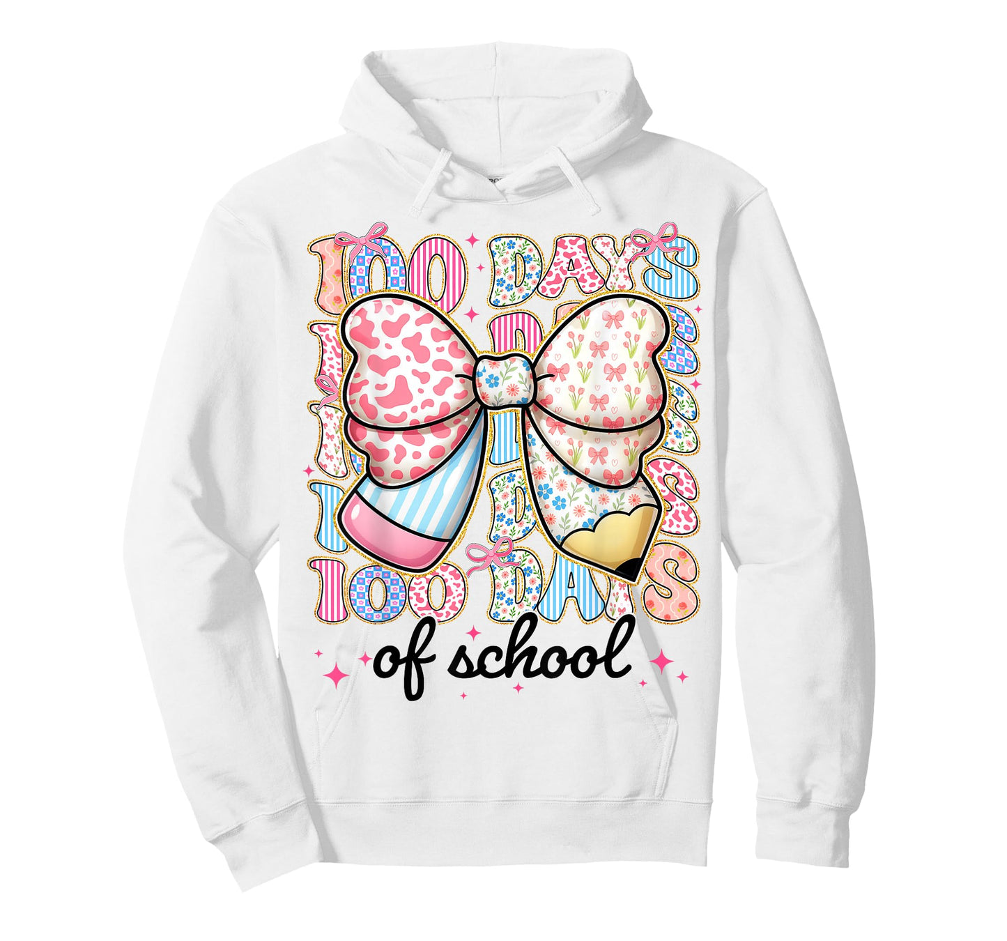 Happy 100 Days of School Coquette 100th Day Teachers Girls T-Shirt
