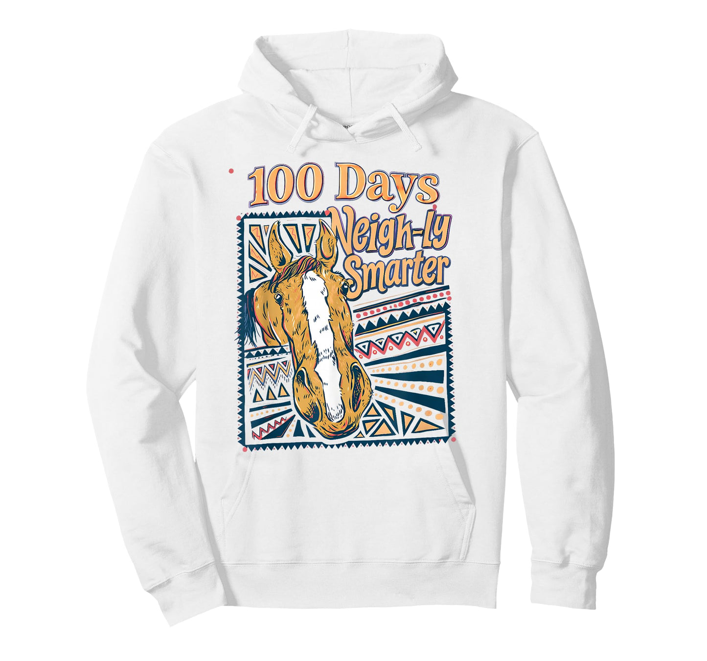 100 Days Neigh-ly Smarter Horse Kids 100th Day of School T-Shirt