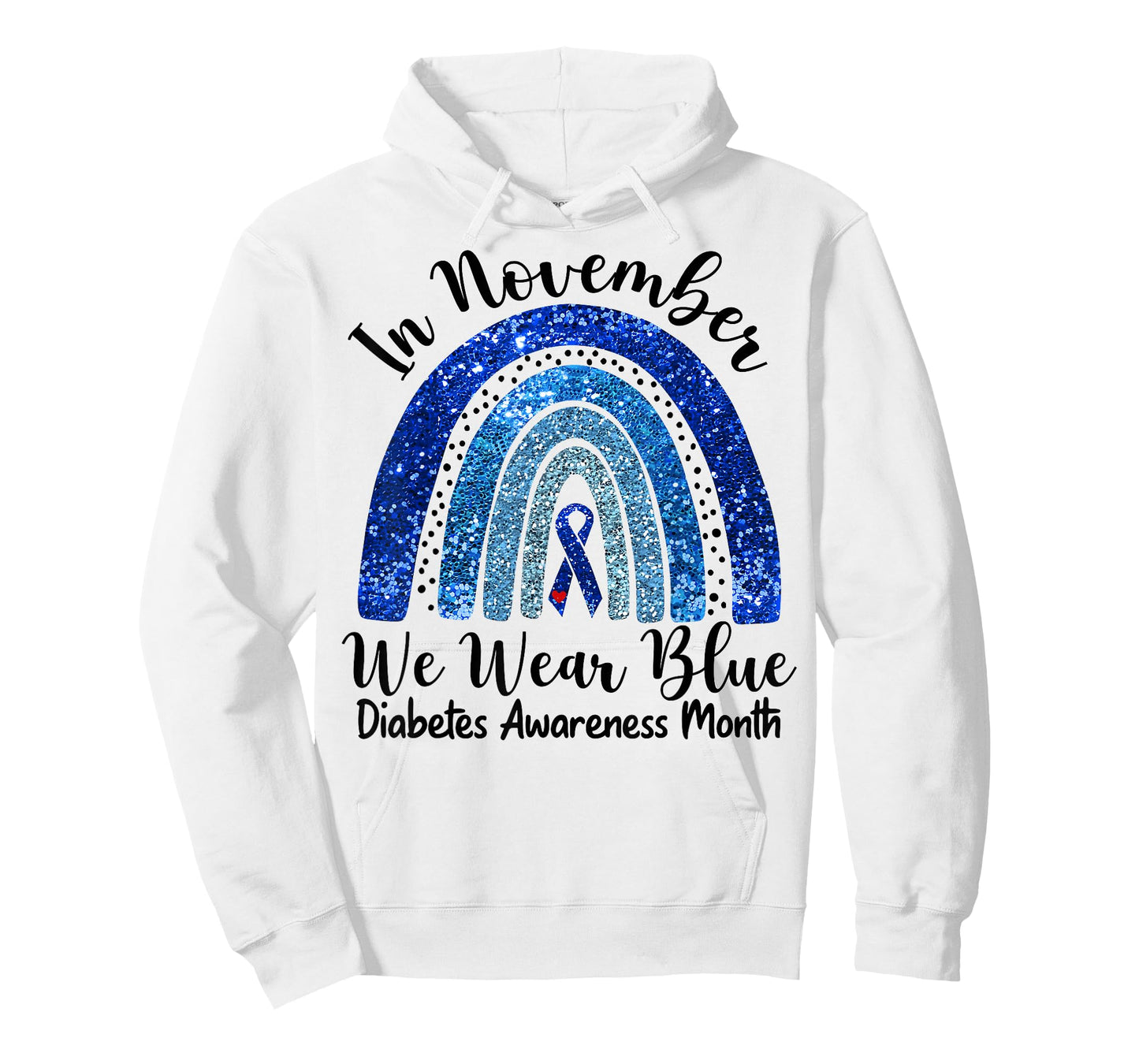in November We Wear Blue Rainbow Diabetes Awareness Month T-Shirt