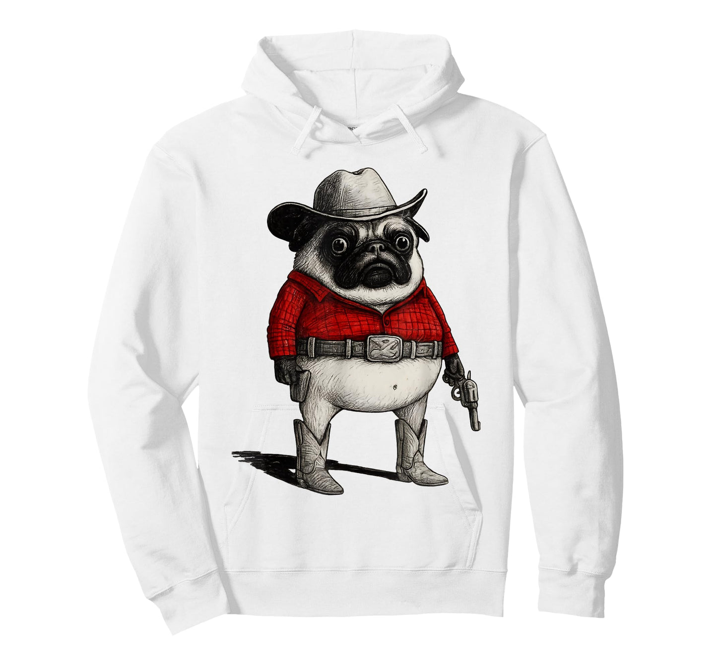 Silly Cowboy Pibble Dog Funny Western Pibble Cowboy Meme T-Shirt