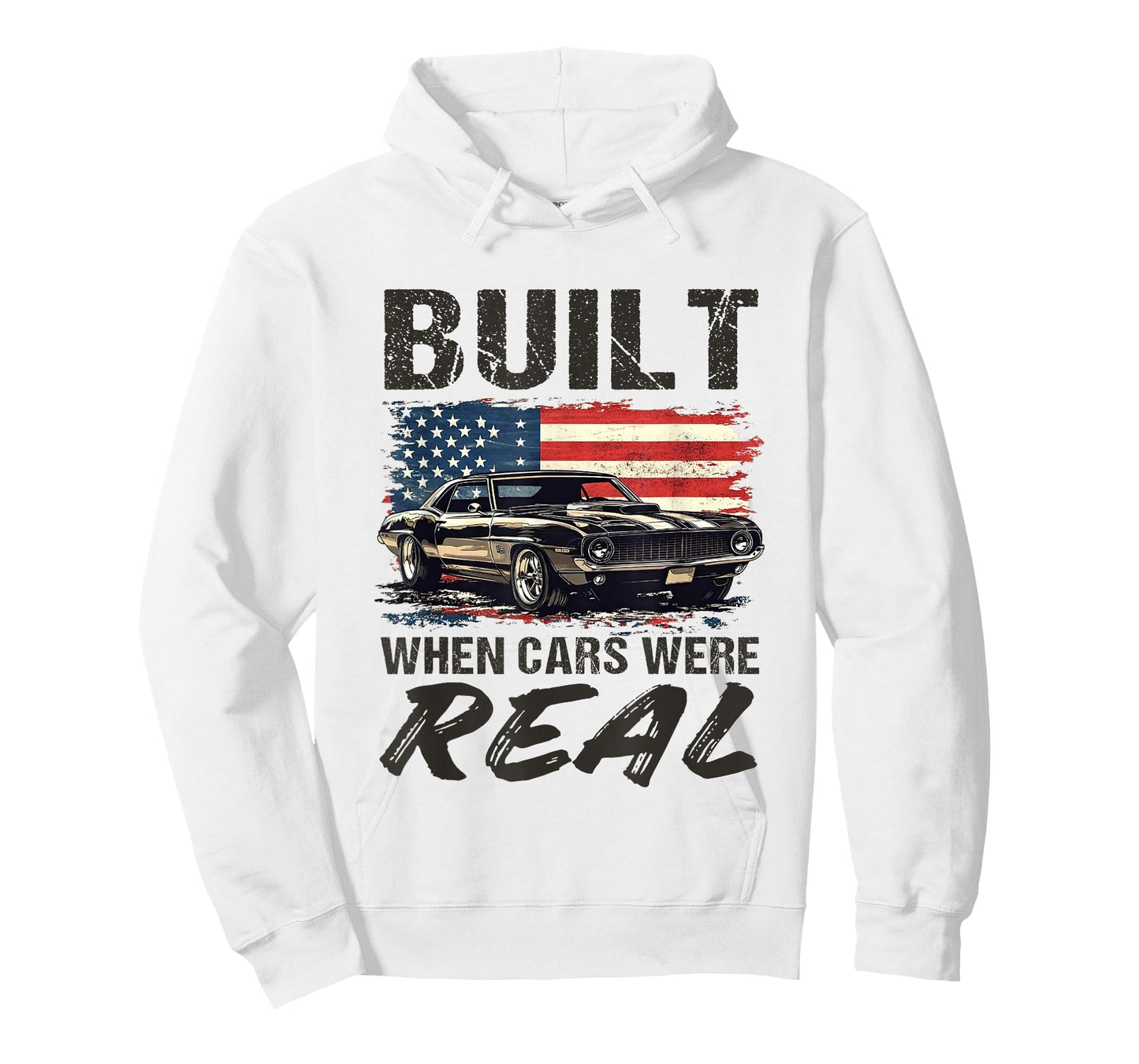 Retro Built When Cars were Real Funny Old Classic Car Lover T-Shirt