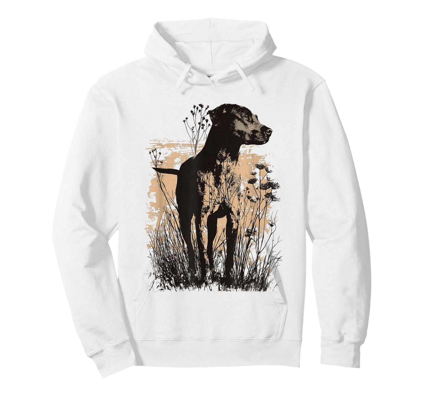 Wild Grass Lab Pit Mix Dog Countryside Art Design T-Shirt