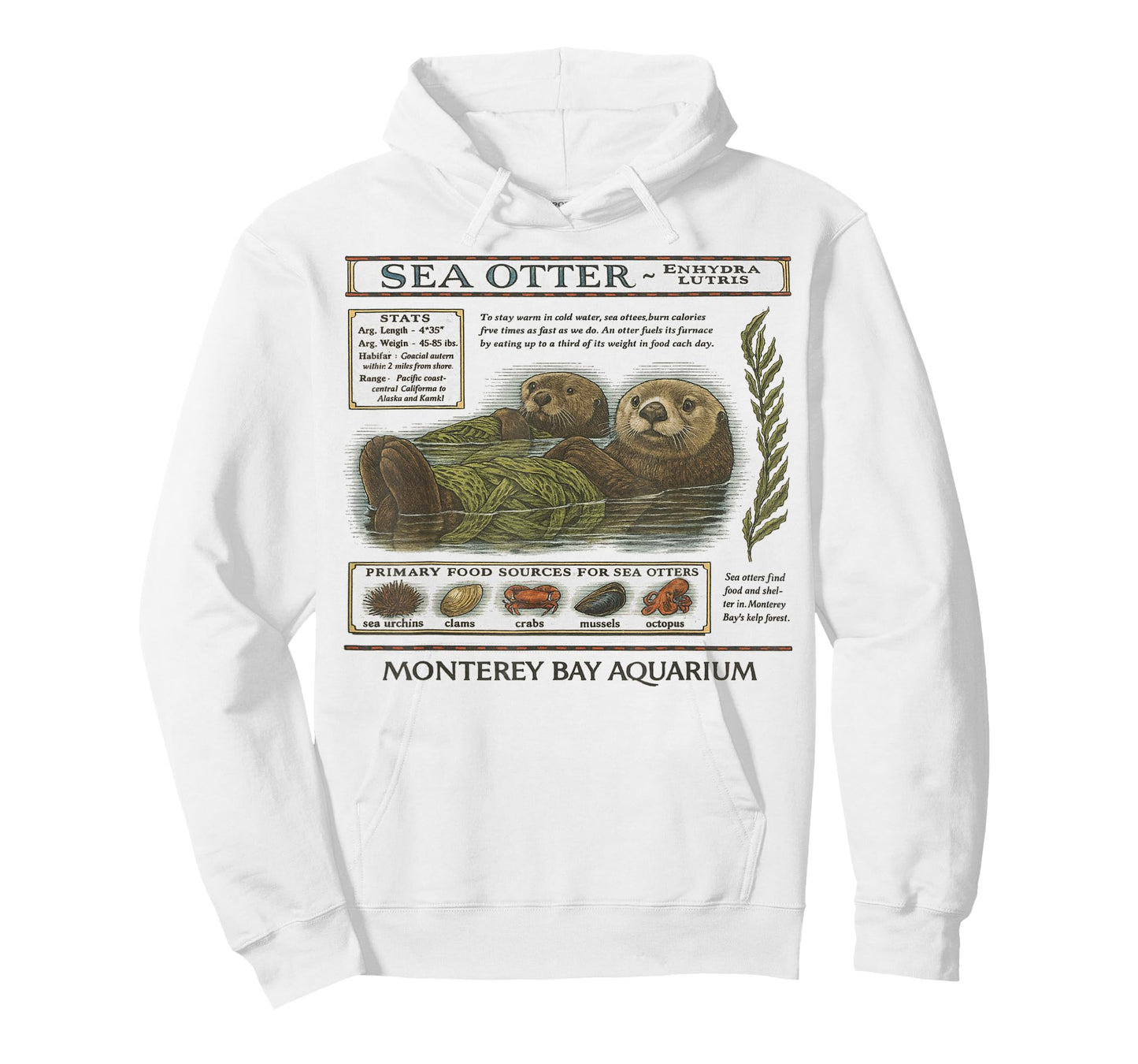 Vintage Sea Otter Monterey California 90's Aquarium Lover T-Shirt