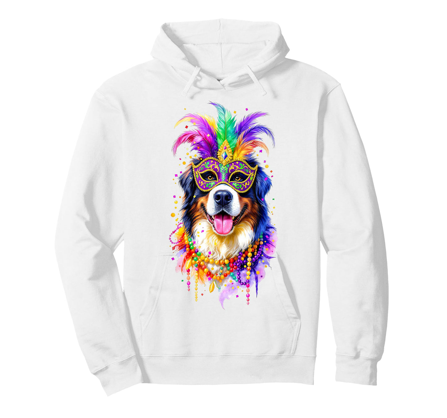 Mardi Gras Bernese Mountain Dog T-Shirt