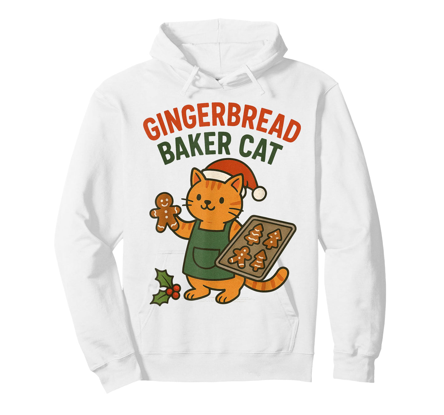Gingerbread Baker Cat Christmas Cookie Lover T-Shirt