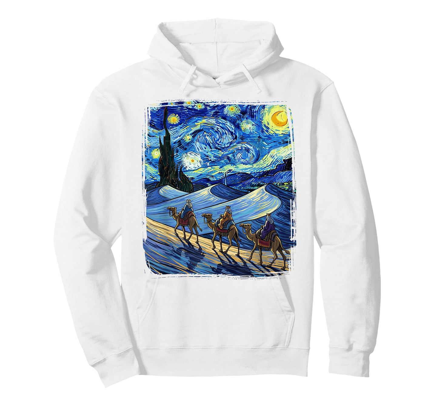 Three Kings Christmas Wise Men Holiday Van Gogh Starry Night T-Shirt