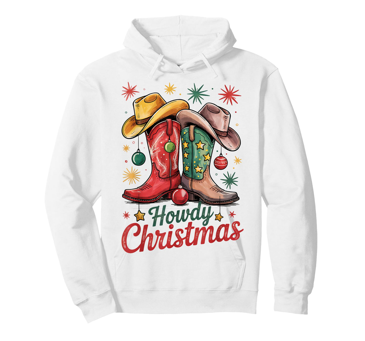 Howdy Christmas Xmas Cowboy Boots Western Cowgirl Rodeo T-Shirt