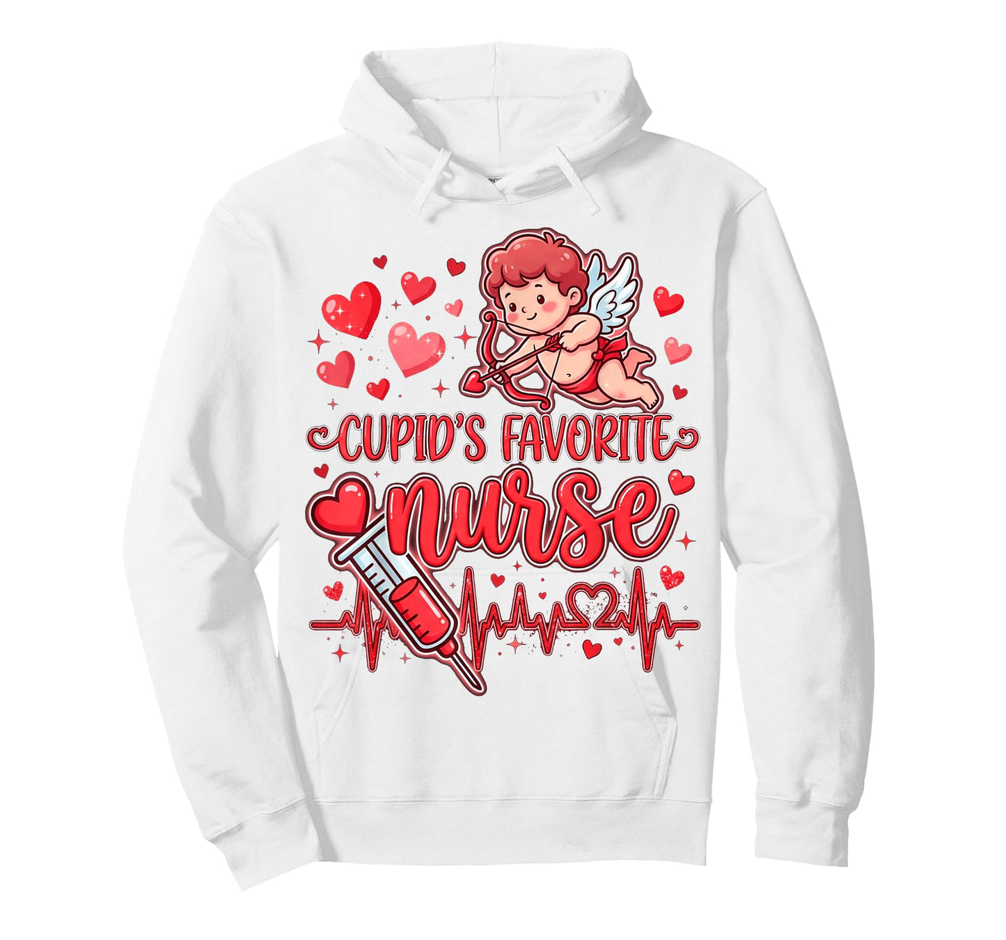 Cute Cupid’s Favorite Nurse Valentine Nursing Hearts Nurses T-Shirt