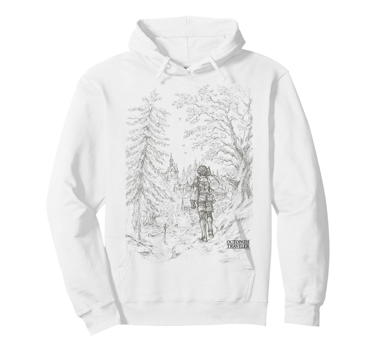OCTOPATH Traveler 0 - Key Visual Line Art T-Shirt