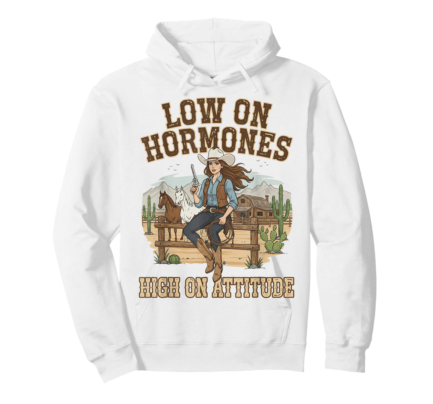 Menopausal Menopause Low On Hormones High On Attitude T-Shirt