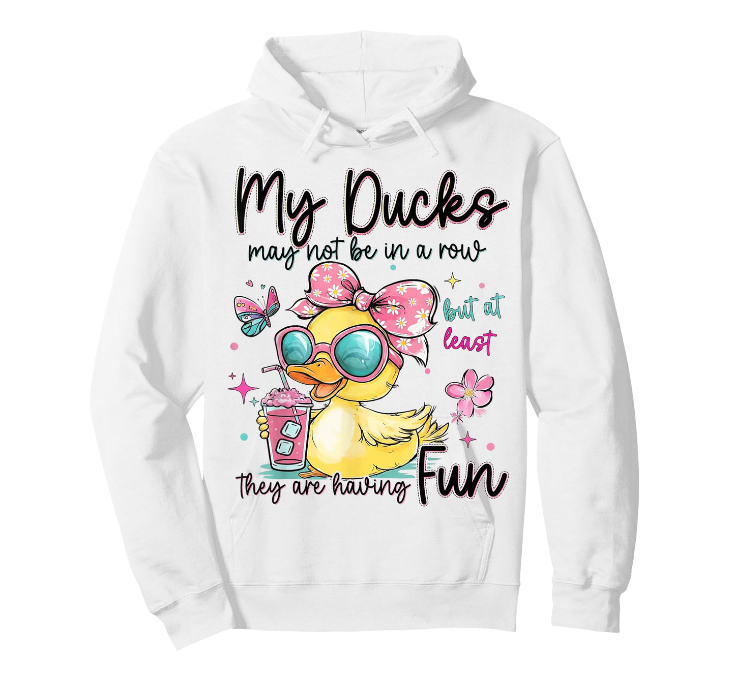 My Ducks May Not Be in A Row Cute Duck in Funny Duck Summer T-Shirt