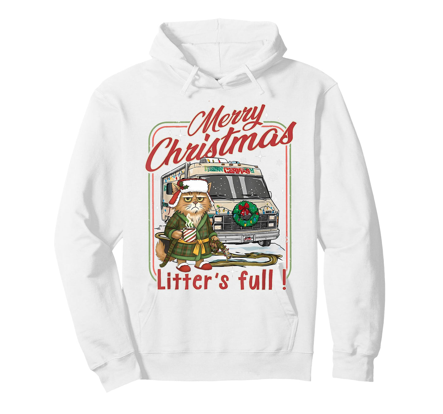 Litter's Full Merry Christmas Funny Cat Lovers Holidays Xmas T-Shirt
