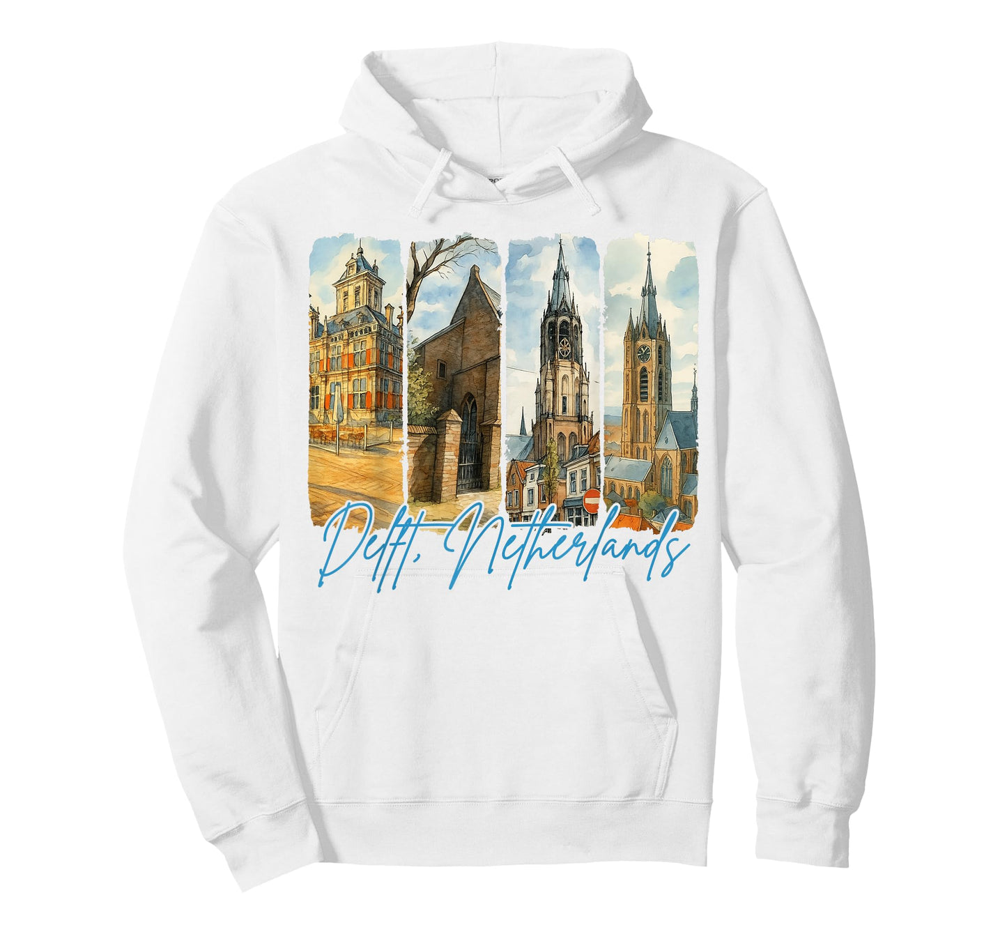 Delft Netherlands Traveling Trip Brushstroke Souvenir Vacay T-Shirt
