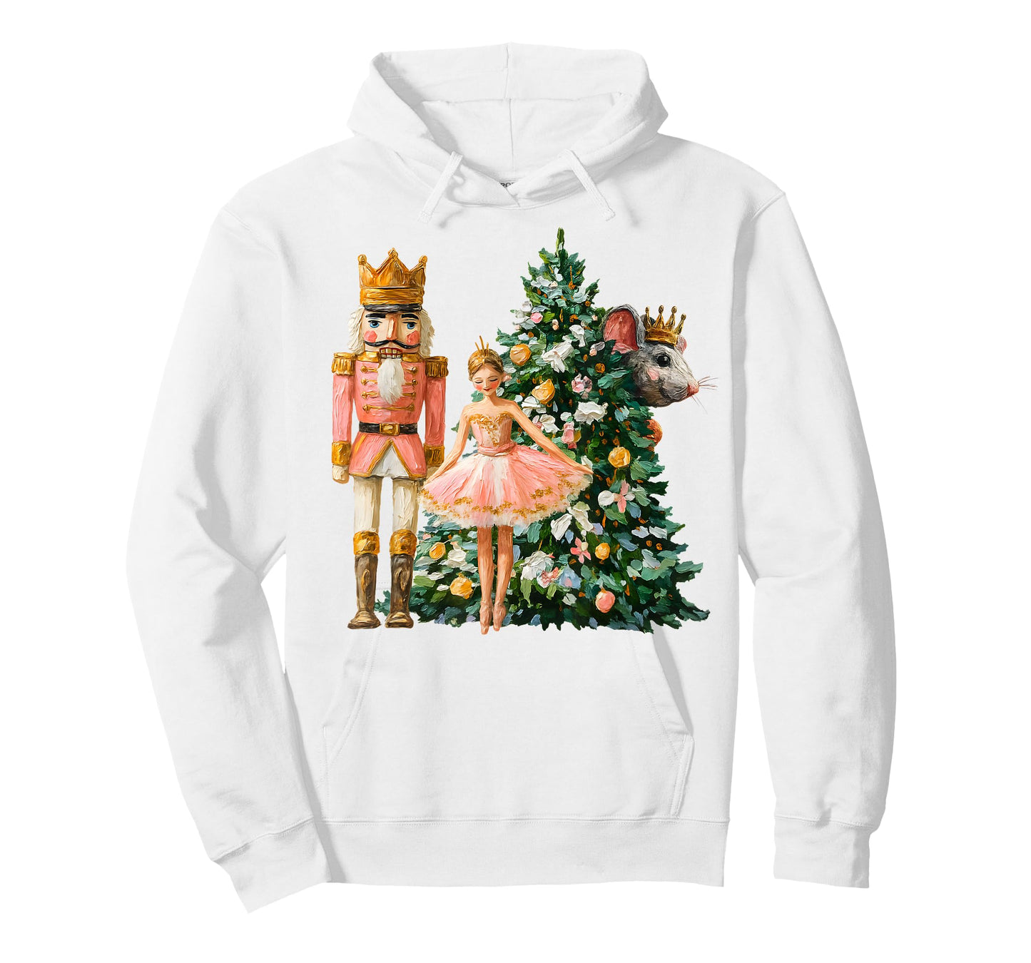 Retro Nutcracker Ballet Pink Christmas Xmas Vibes Women Kids T-Shirt