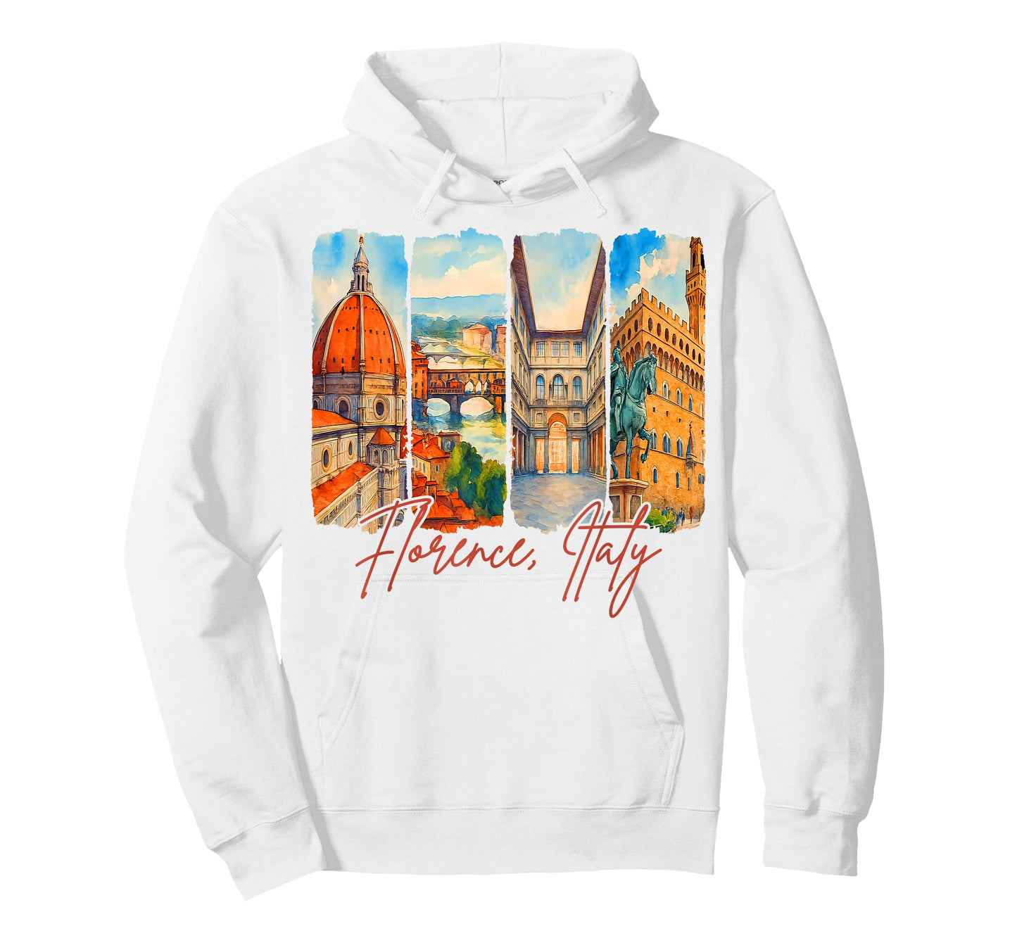Florence Italy Traveling Trip Brushstroke Souvenir Vacation T-Shirt