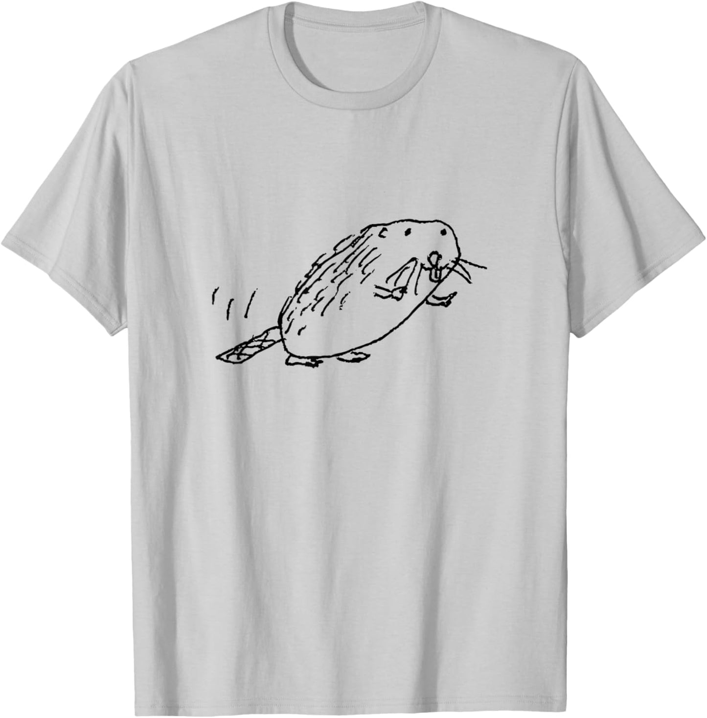 A Beaver Moving Forward T-Shirt - T-Shirt | Ash