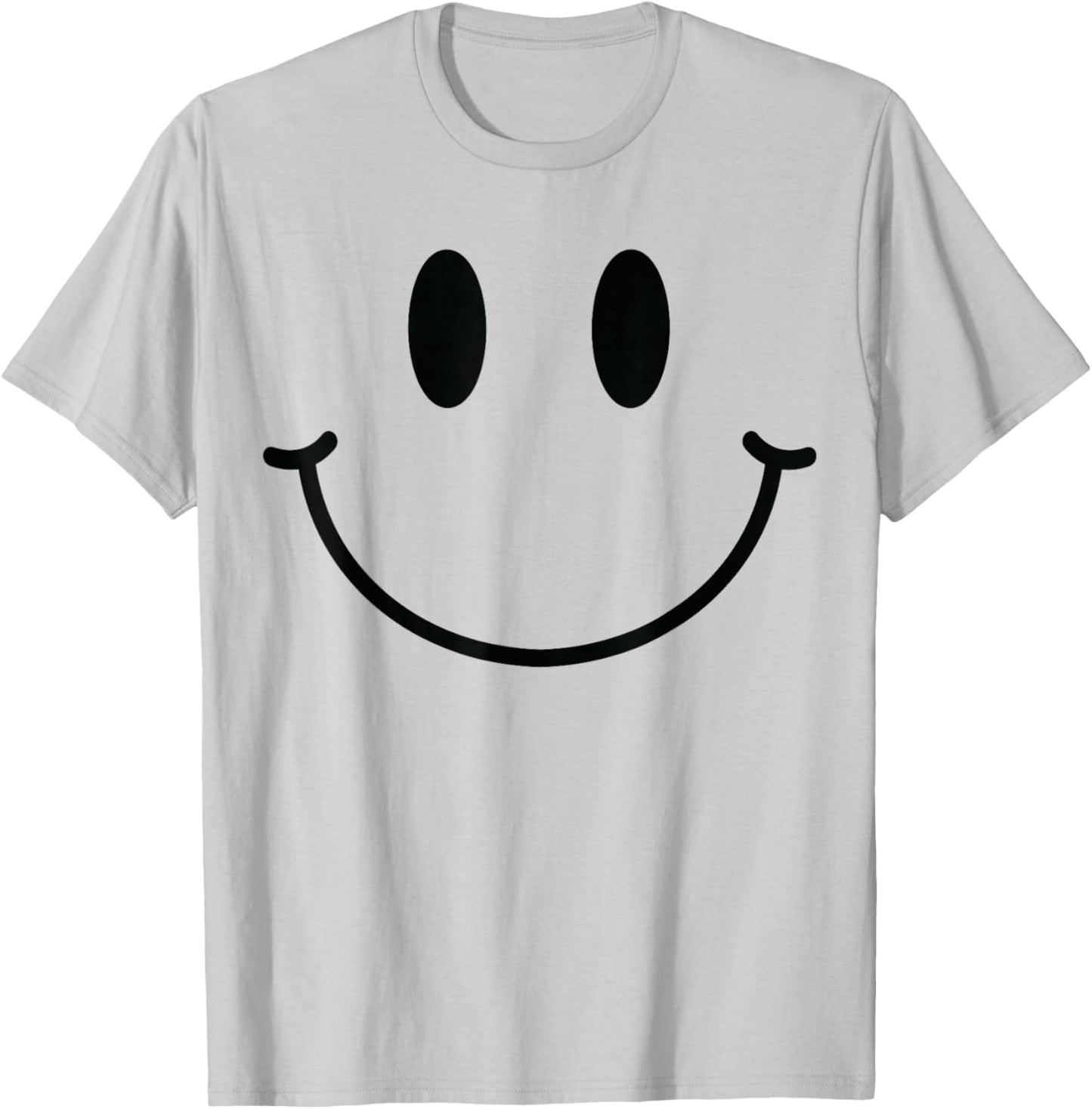 70s Yellow Smile Face Happy Smiling Face Funny Retro T-Shirt - T-Shirt | Ash