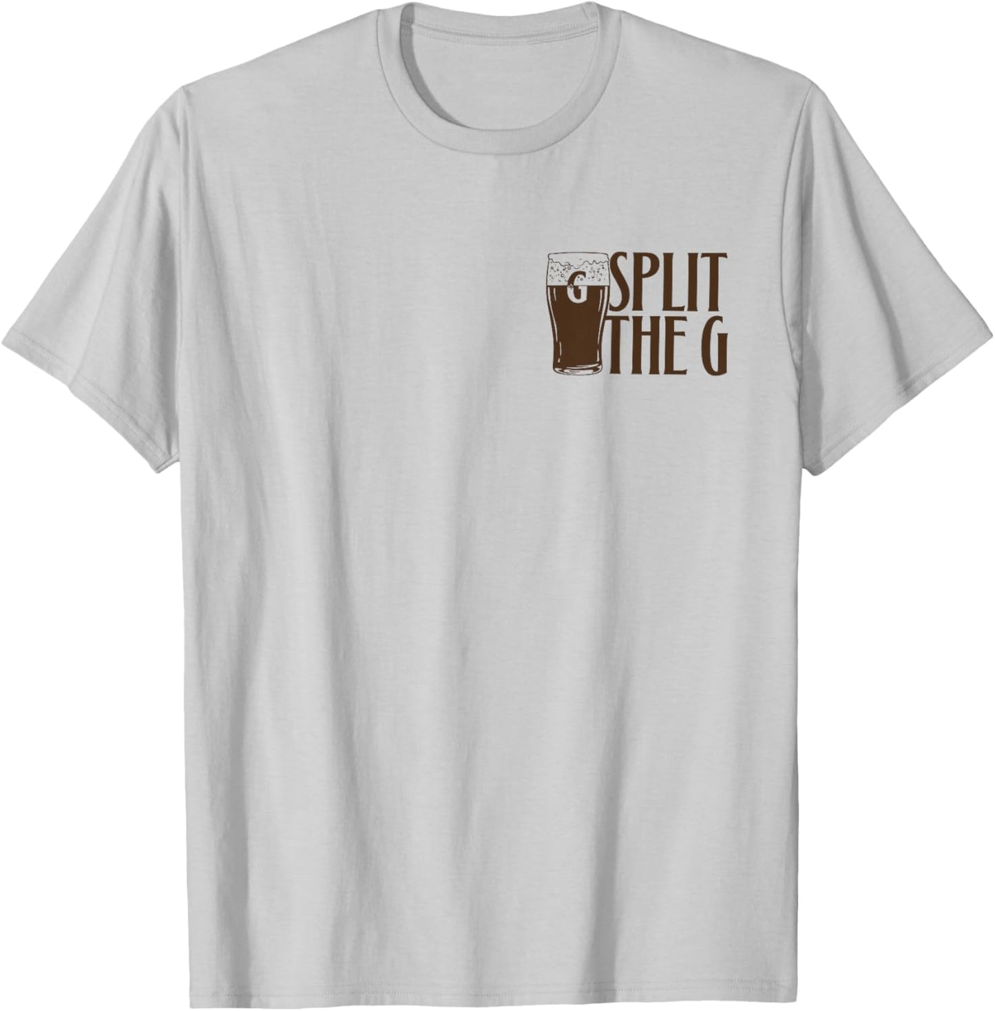 St. Patrick's Day Beer Split The G Bird T-Shirt - T-Shirt | Ash