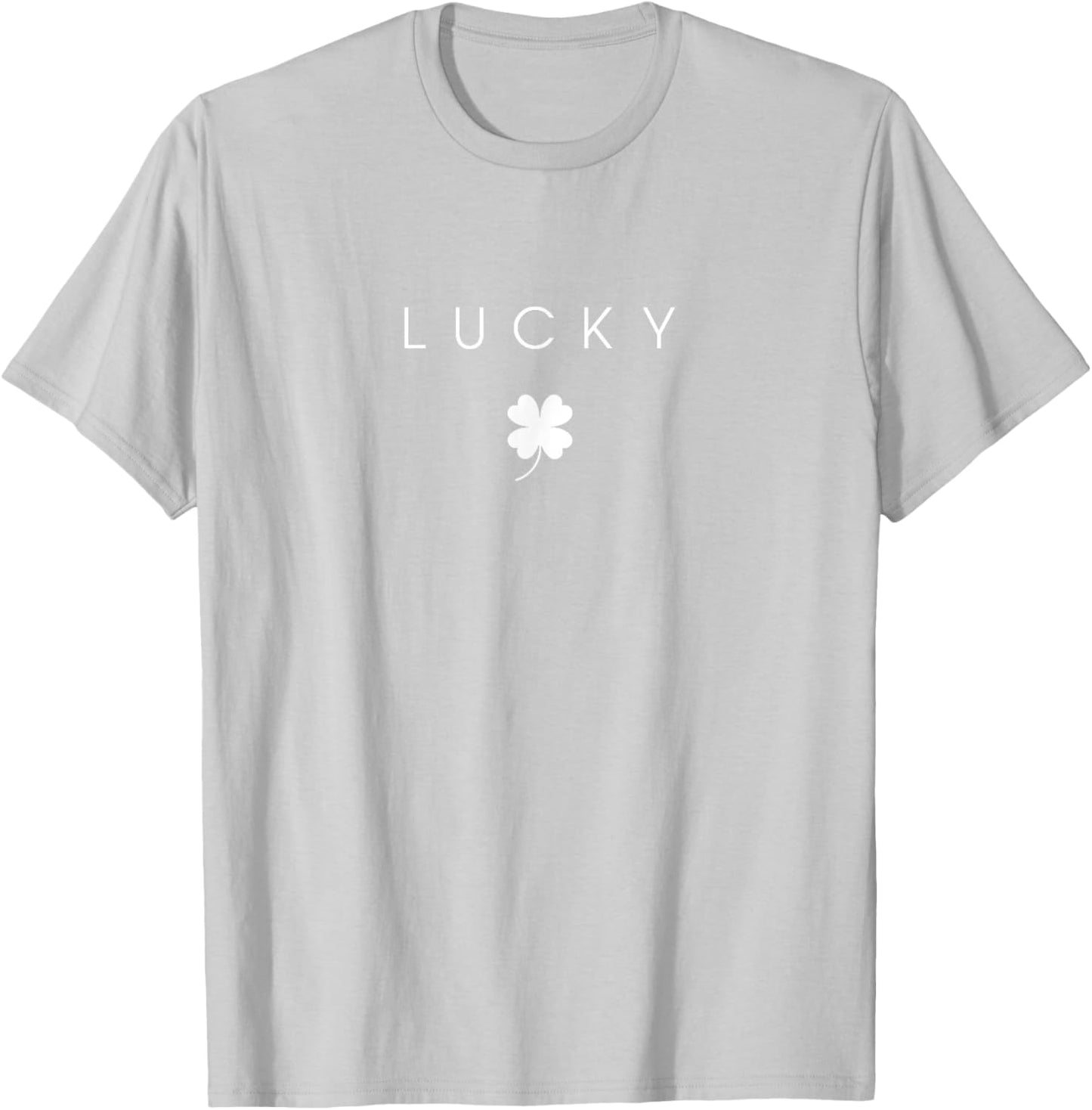 St Patricks Day Minimal Subtle Modern Lucky Shamrock Irish T-Shirt - T-Shirt | Ash