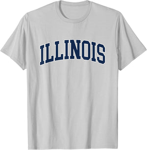 Illinois - Throwback Design - Classic T-Shirt - T-Shirt | Ash