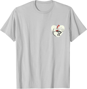Dr. Seuss Cat in The Hat Love Officially Licensed T-Shirt - T-Shirt | Ash