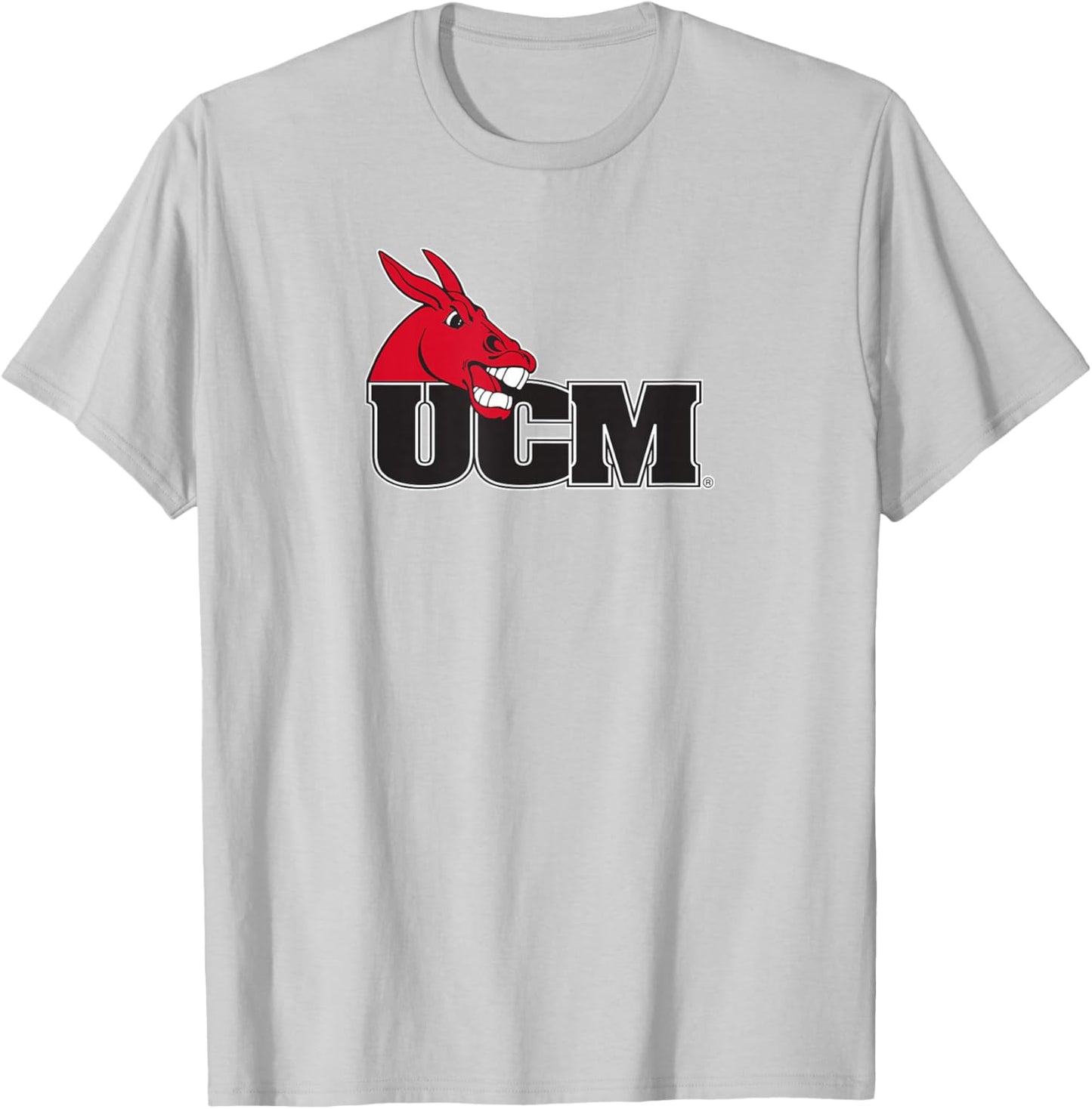 University of Central Missouri UCM Mules Primary Logo T-Shirt - T-Shirt | Ash