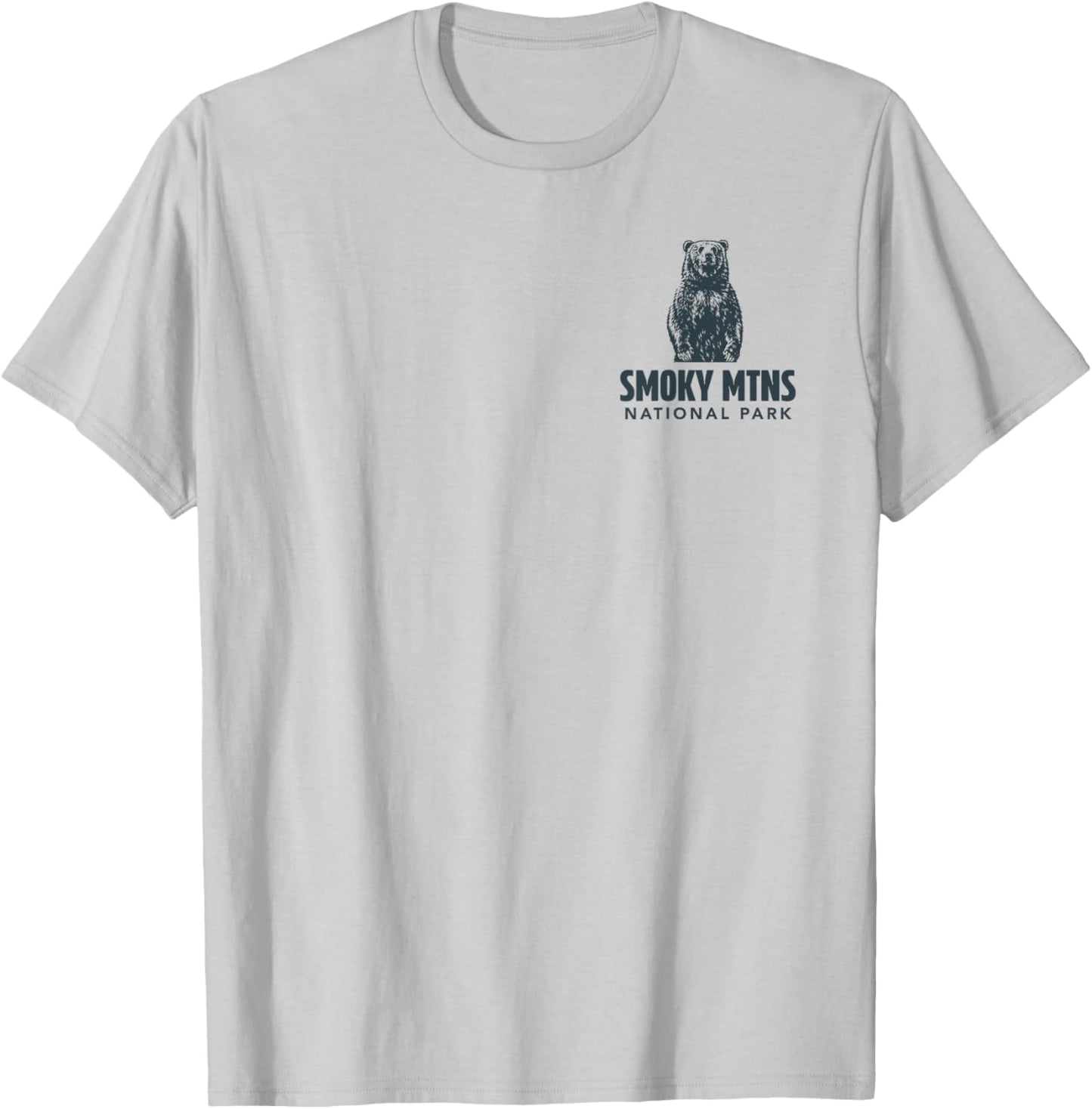 Great Smoky Mountains (Design on Front and Back) T-Shirt - T-Shirt | Ash