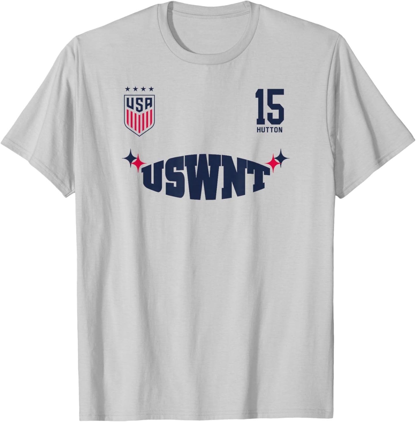 Claire Hutton 16 White USWNT Officially Licensed T-Shirt - T-Shirt | Ash