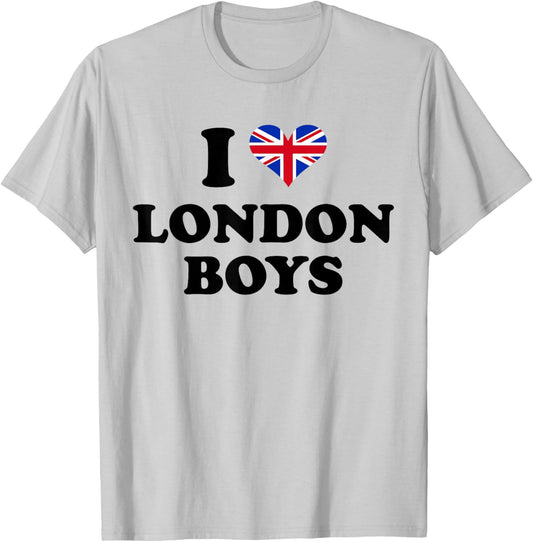 I Love London Boys Funny Y2K British UK T-Shirt - T-Shirt | Ash