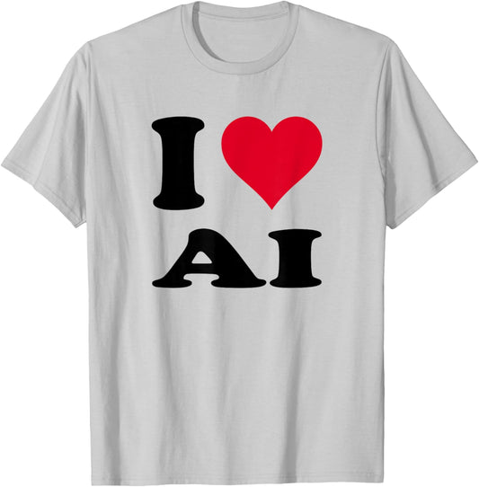i Love ai T-Shirt - T-Shirt | Ash