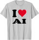 i Love ai T-Shirt - T-Shirt | Ash