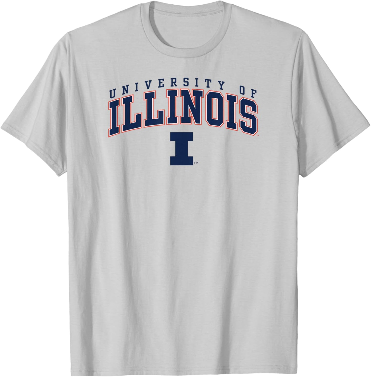 Illinois Fighting Illini Arch Over Gray Officially Licensed T-Shirt - T-Shirt | Ash