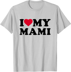 I Love My Mami Heart Grandma Family T-Shirt - T-Shirt | Ash