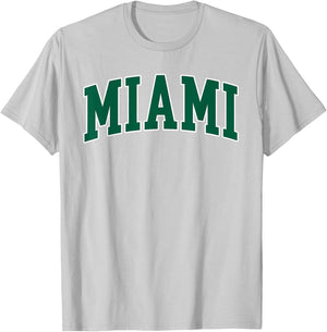 Miami - Throwback Design Print - Classic T-Shirt - T-Shirt | Ash