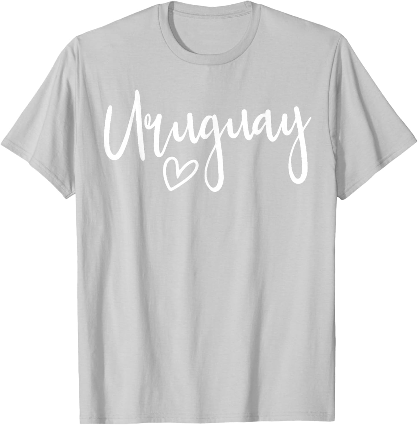 Uruguay Heart Women's Love Uruguay T-Shirt - T-Shirt | Ash